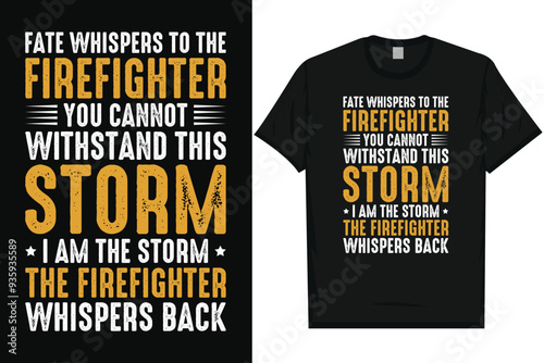 Firefighter typography tshirt design