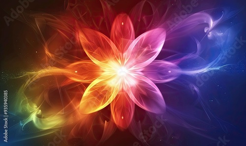 Yoga meditation . Chakra Mandala chakras, aura, spiritual and Yin Yang symbols, balancing your life/ Neon glows. chakra, spiritual, energy, meditation, reiki,
