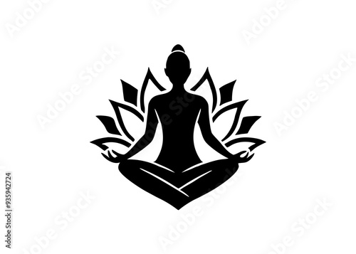 silhouette of a yoga