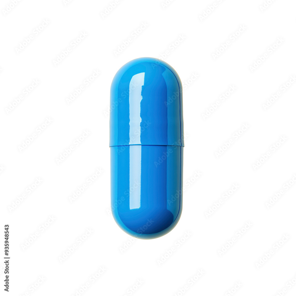 Blue Capsule Pill Isolated on Black Background Blue Capsule Pill Isolated on Black Background