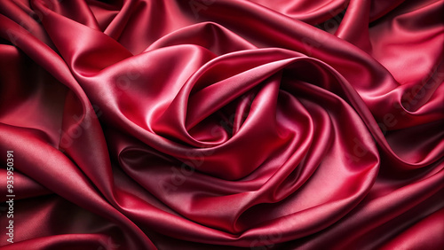 Silk Texture in Bordeaux and Lilac Tones with Beautiful Folds Forming a Rose