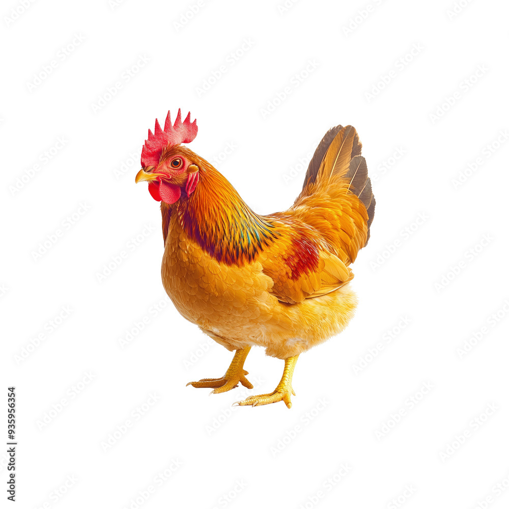Fototapeta premium Chicken Hen Detailed Livestock