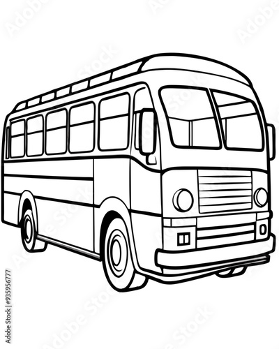 A drawing of a bus that has the word the word on it
