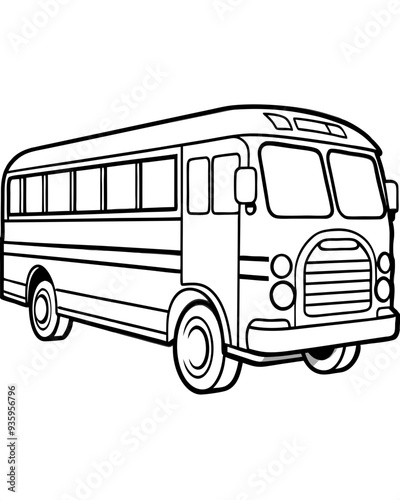 A drawing of a bus that has the word the word on it