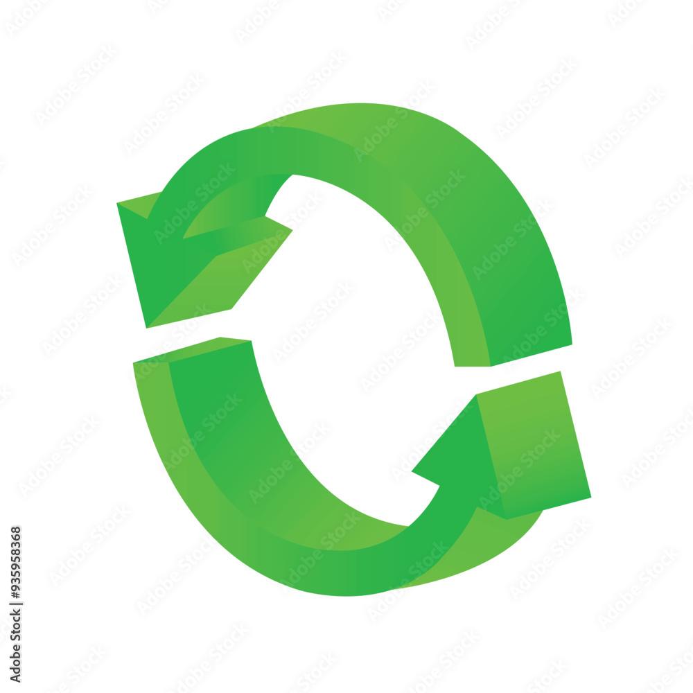 A green circle arrow design A green circle arrow design
