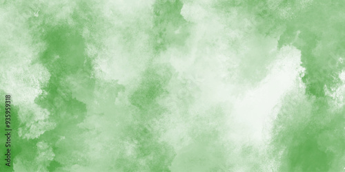 abstract cloud and vapor texture background. white and Green smoke aquarelle smudge illustration smooth grungy smokey light green colors ink glow. green color powder explosion	
