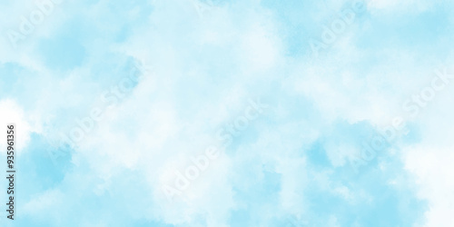 abstract cloud and vapor texture background. white and blue smoke aquarelle smudge illustration smooth grungy smokey light pastel colors ink glow. blue color powder explosion .