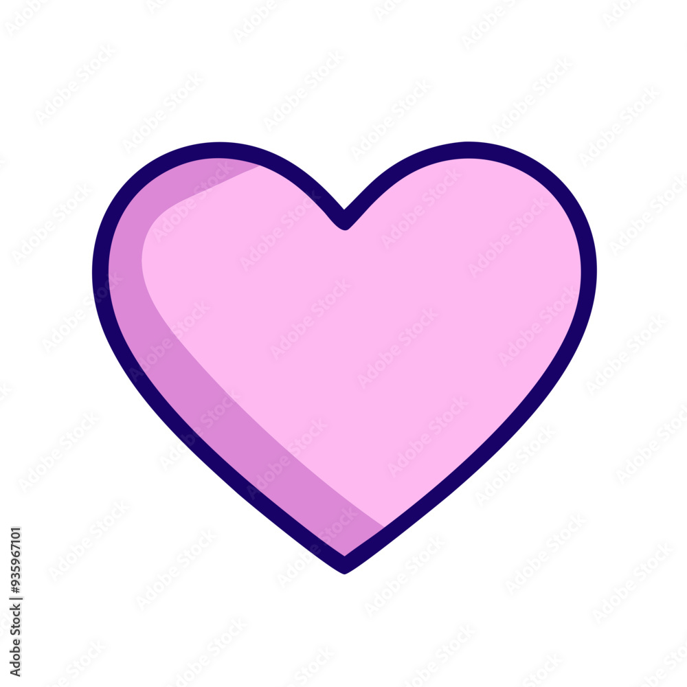 Vibrant Pink Heart Shape Symbolizing Love and Affection in a Playful Design Vibrant Pink Heart Shape Symbolizing Love and Affection in a Playful Design