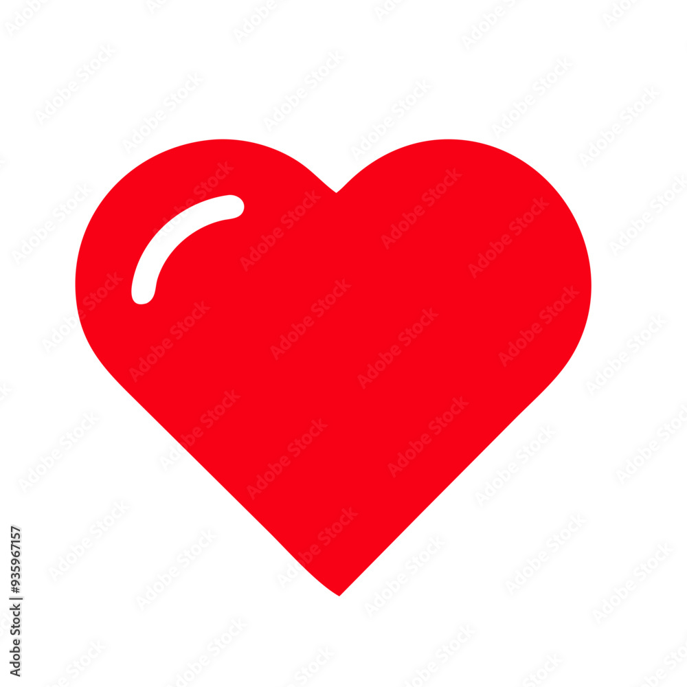 Bright Red Heart Symbolizing Passion and Love, Perfect for Romantic Occasions Bright Red Heart Symbolizing Passion and Love, Perfect for Romantic Occasions