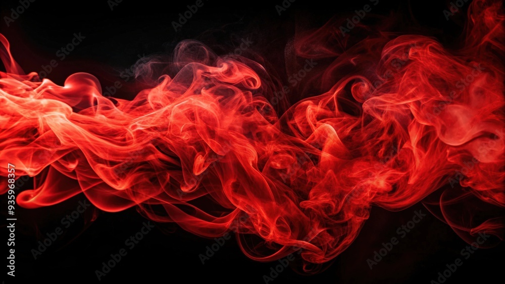 Red smoke or flame texture swirling on a black background, red, smoke, flame, texture, abstract, art, design, background Red smoke or flame texture swirling on a black background, red, smoke, flame, texture, abstract, art, design, background