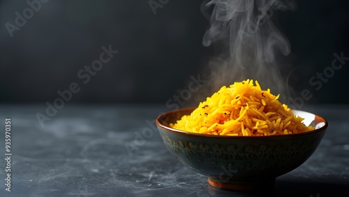 Steaming Bowl of Aromatic Basmati Rice