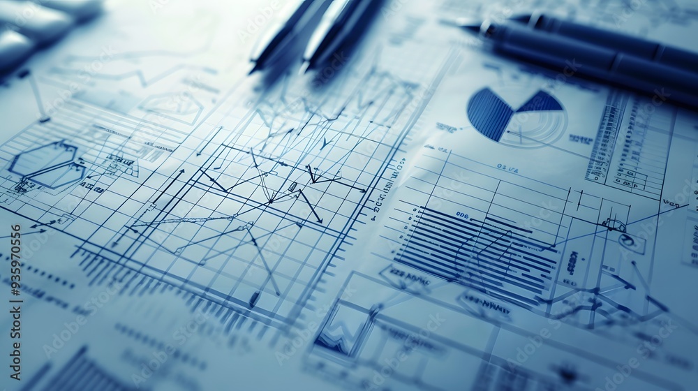 A detailed financial blueprint showing growth strategies, market analysis, and innovative business models in sleek, modern design A detailed financial blueprint showing growth strategies, market analysis, and innovative business models in sleek, modern design