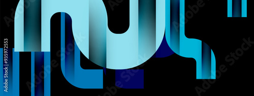 Lines, abstract letter style design background. Geometric vector Illustration For Wallpaper, Banner, Background, Card, Book Illustration, landing page