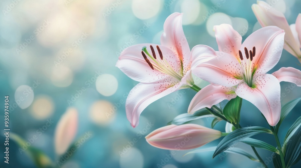 Fototapeta premium Delicate Lily Blooms