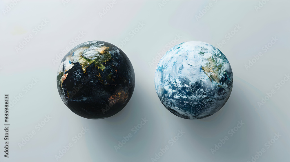 3D Earth Noon and Space Darkness Concept: Symbolizing Light and Dark Harmony in Different Realms Ideal for Text or Graphics, Dreamy Background, Isolated White 3D Earth Noon and Space Darkness Concept: Symbolizing Light and Dark Harmony in Different Realms Ideal for Text or Graphics, Dreamy Background, Isolated White