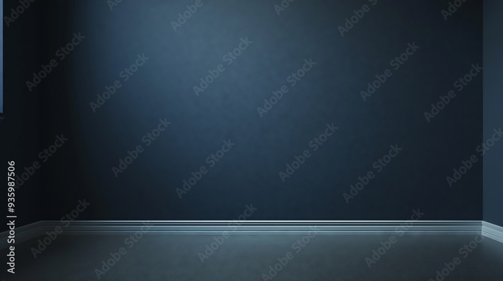Dark empty room with blue walls and soft lighting, a moody and minimalistic background for interior design concepts
Dark empty room with blue walls and soft lighting, a moody and minimalistic background for interior design concepts