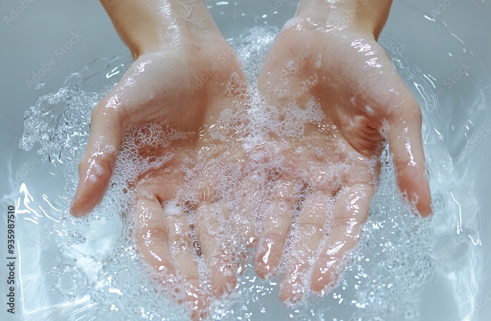 washing hands in water washing hands in water