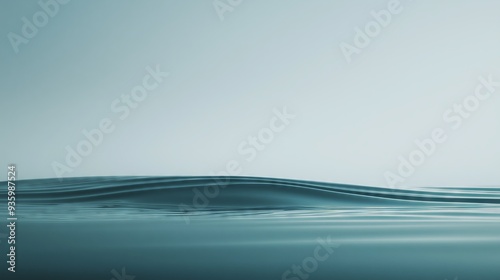 Minimalistic ocean wave with soft light, a calm and serene background for marine and tranquil themes

