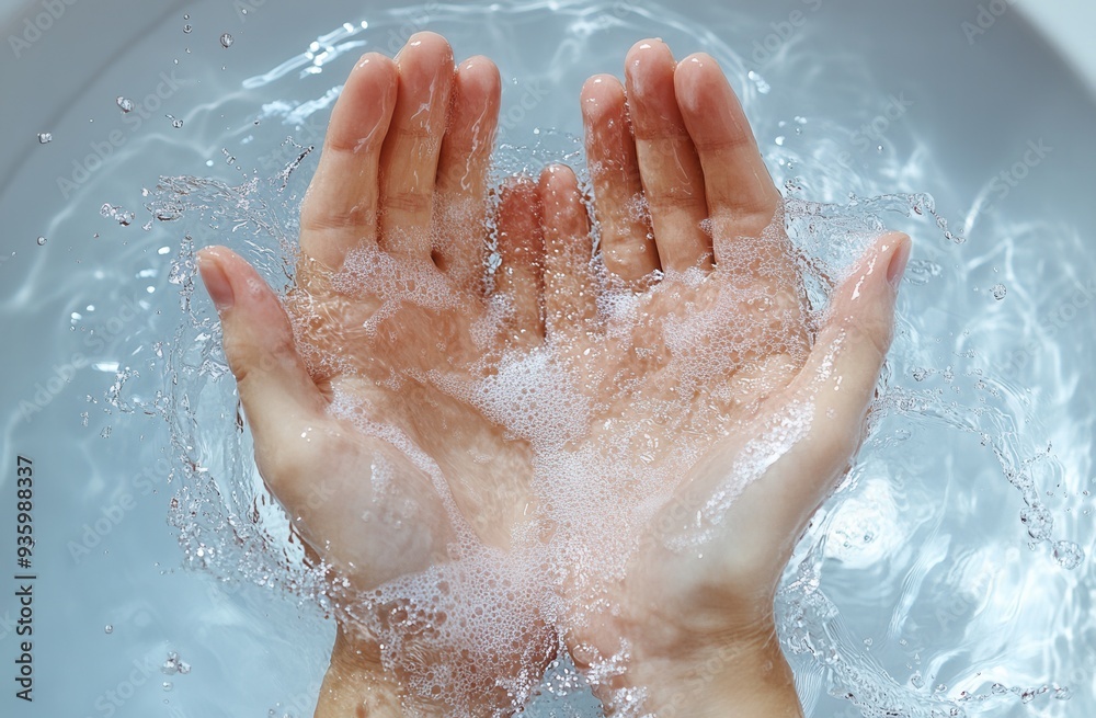 washing hands in water washing hands in water