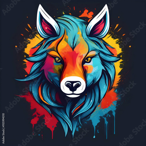 colorful, graffiti artwork style. Printable design for t-shirts