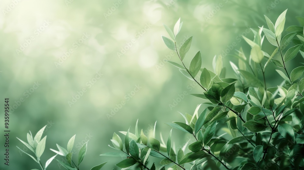A tranquil green background with soft, out-of-focus foliage, subtle gradients, and a sense of freshness and vitality, perfect for nature-inspired designs A tranquil green background with soft, out-of-focus foliage, subtle gradients, and a sense of freshness and vitality, perfect for nature-inspired designs