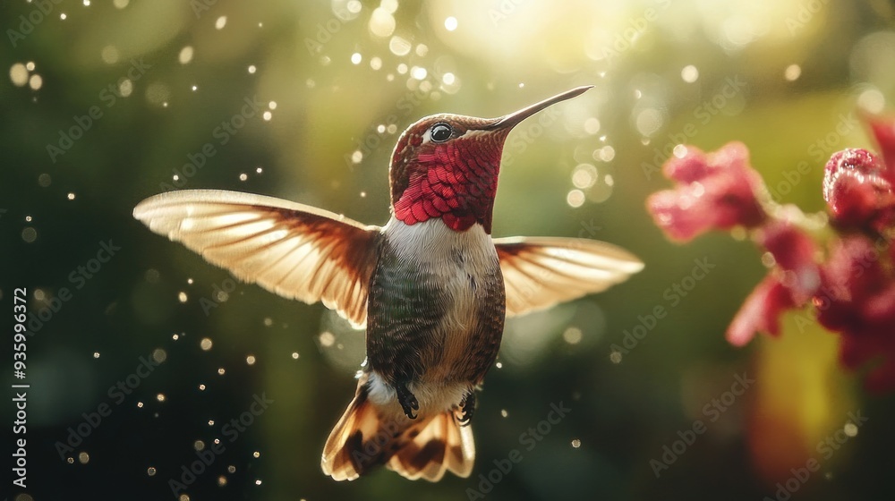 Naklejka premium Hummingbird in Flight