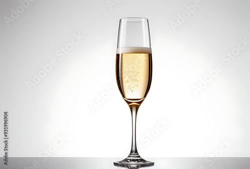 champagne glass isolated white background simple png format