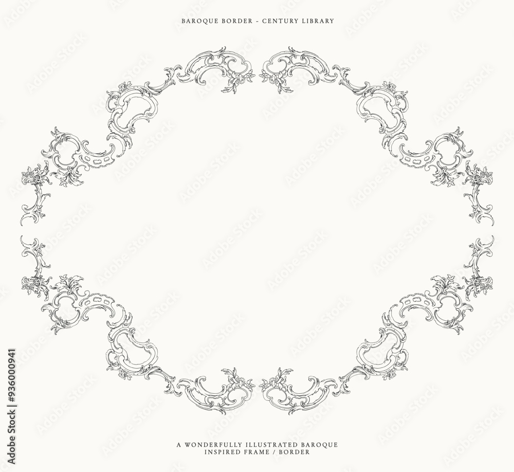 Baroque Border PNG, SVG and EPS Illustration No.3