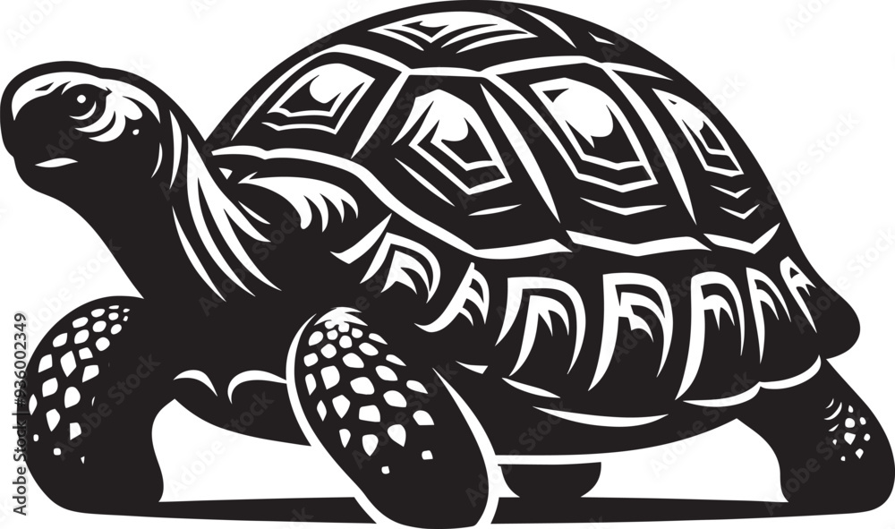 Fototapeta premium Sea turtle silhouette illustration isolated on a white background