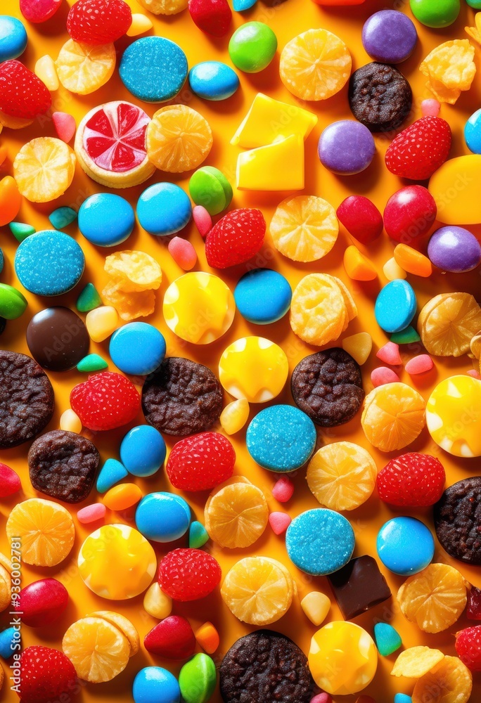 vibrant display tasty snacks bold colorful background showcasing flavorful treats, appetizer, bright, crunchy, crispy, culinary, delicious, edible, fresh vibrant display tasty snacks bold colorful background showcasing flavorful treats, appetizer, bright, crunchy, crispy, culinary, delicious, edible, fresh