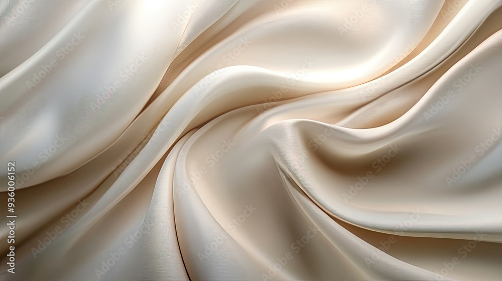 Elegant drapery of soft fabric, flowing gracefully in the background with a smooth texture.