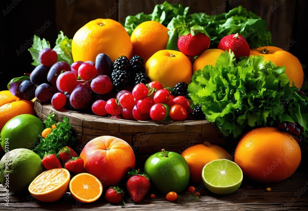 vibrant food visuals displayed textured backgrounds ideal eye catching marketing campaigns, appetizing, beautiful, bright, culinary, colors, composition vibrant food visuals displayed textured backgrounds ideal eye catching marketing campaigns, appetizing, beautiful, bright, culinary, colors, composition