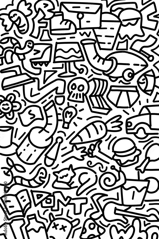 hand drawn doodl art