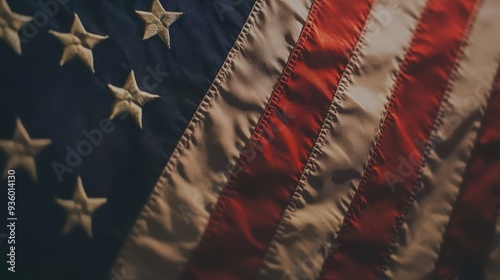 An American flag on a dark background, symbolizing strength and national pride