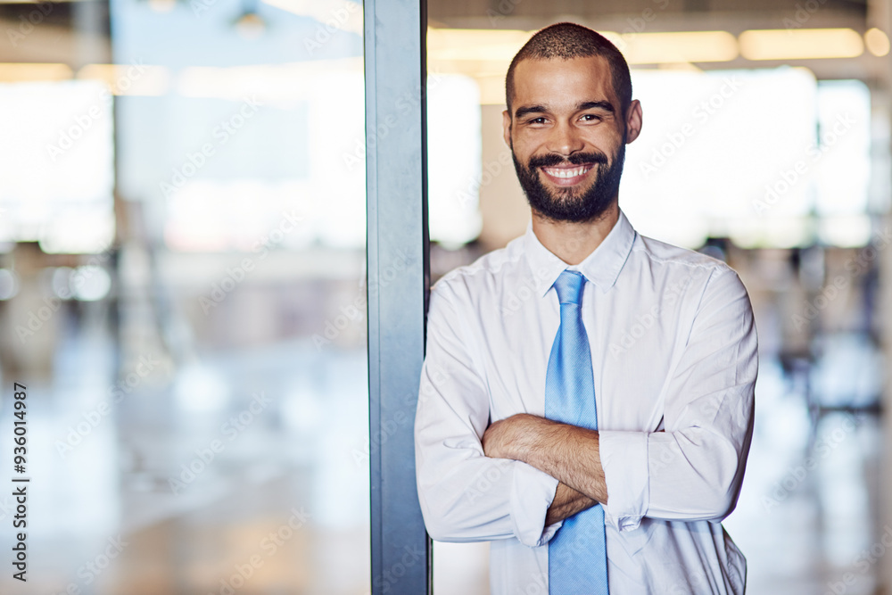 Portrait, smile and confident business man in office for career pride, experience or integrity in Brazil. Face, arms crossed and happy professional employee or expert underwriter with job opportunity Portrait, smile and confident business man in office for career pride, experience or integrity in Brazil. Face, arms crossed and happy professional employee or expert underwriter with job opportunity