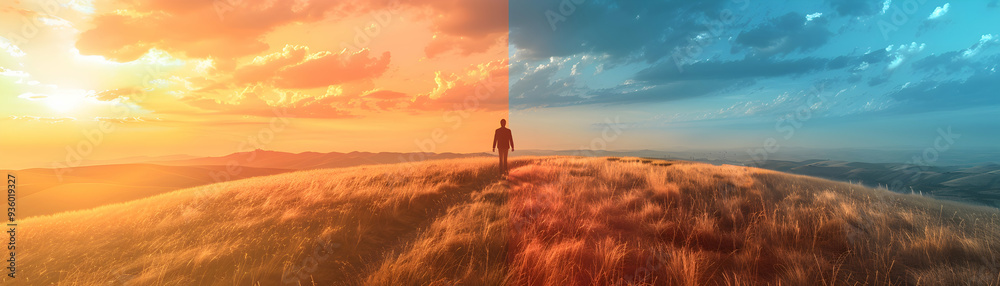 Hillside Day and Night Timelapse: Dreamy Landscape for TextGraphics Photo Realistic Hill Concept Hillside Day and Night Timelapse: Dreamy Landscape for TextGraphics Photo Realistic Hill Concept