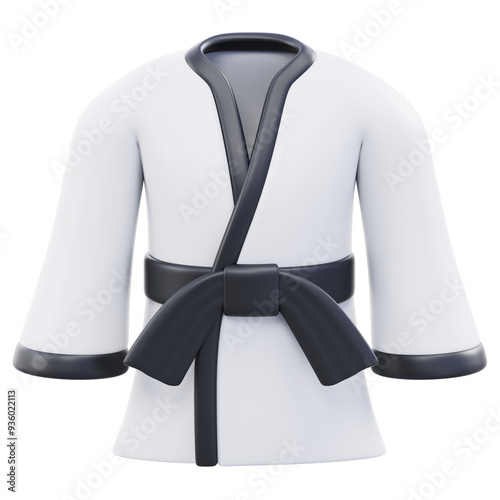 3D Taekwondo Uniform with Black Belt