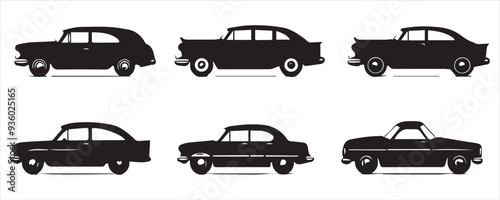 Cars silhouette vector
