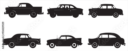 Cars silhouette vector
