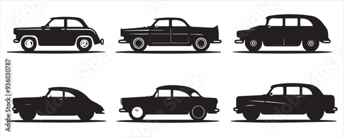 Cars silhouette vector
