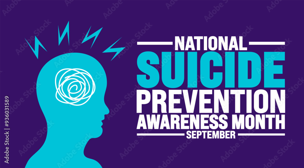National Suicide Prevention Awareness Month background or banner template observed every year in September. Template for background, banner, card, poster, placard, design template with unique shapes. National Suicide Prevention Awareness Month background or banner template observed every year in September. Template for background, banner, card, poster, placard, design template with unique shapes.
