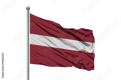 Canvas Print Latvia flag on transparent background.