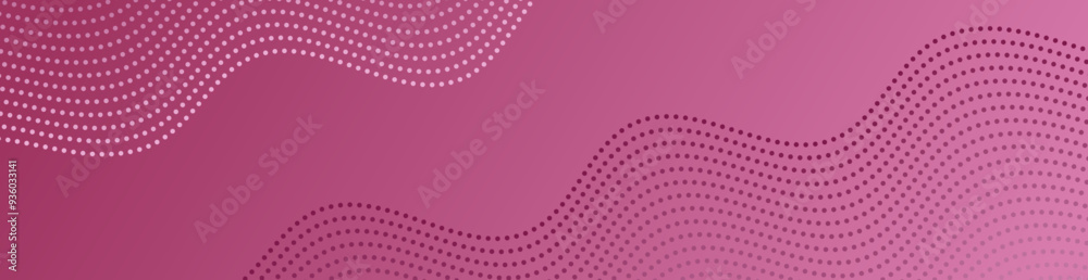 Abstract background with dots and waves. Web banner size. Element for design. Vector background for brochure, booklet, flyer, poster. Pink color Abstract background with dots and waves. Web banner size. Element for design. Vector background for brochure, booklet, flyer, poster. Pink color