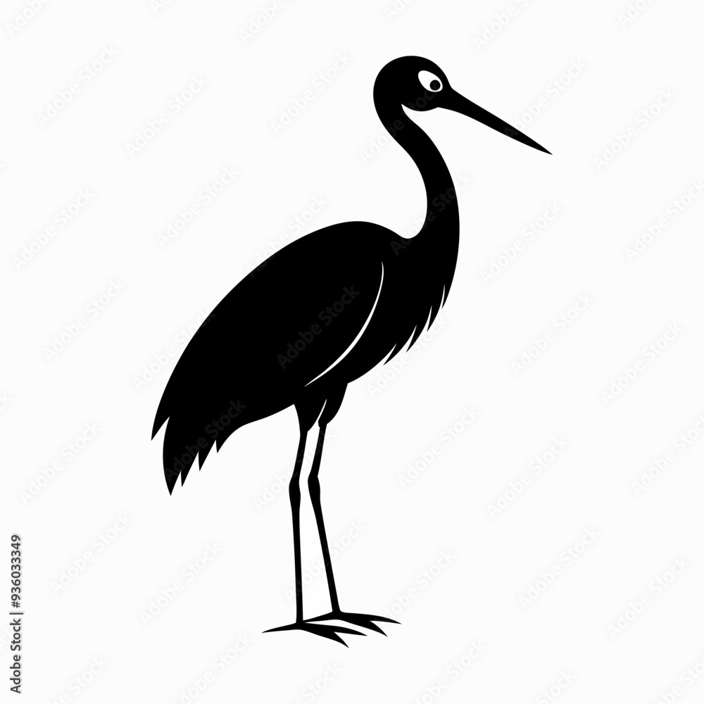 Obraz premium Stork silhouettes - vector