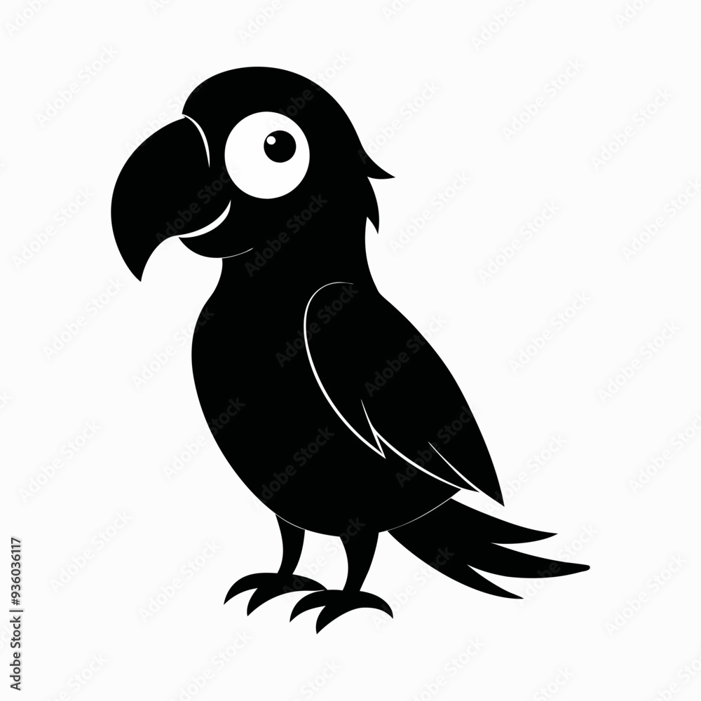 Obraz premium Cartoon Parrot Pointing