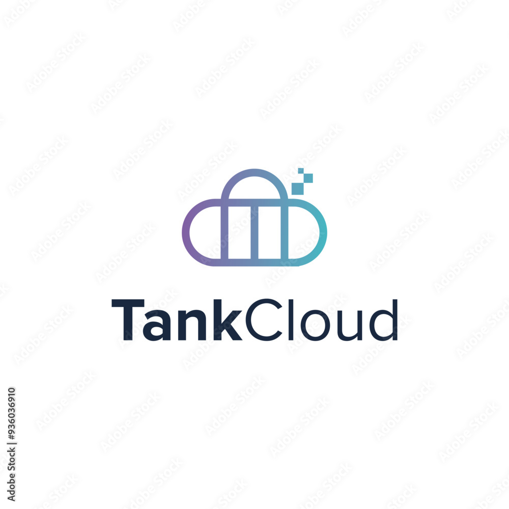 tank cloud simple sleek creative geometric modern logo design tank cloud simple sleek creative geometric modern logo design