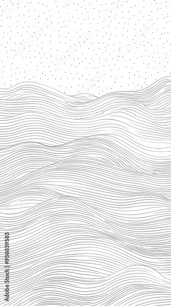 Fototapeta premium Radio Frequency Waves on White Background, Abstract Image, Texture, Pattern, Wallpaper, Cover and Screen of Smartphone, Cell Phone, Computer, Laptop, 9:16 and 16:9 Format