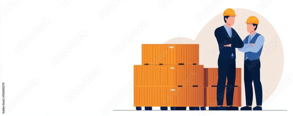 Economic policy decisions affecting international trade, flat design illustration Economic policy decisions affecting international trade, flat design illustration