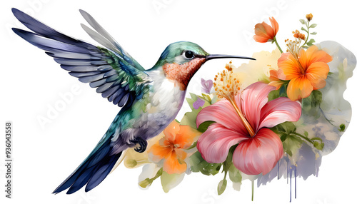 Hummingbird png flying hummingbird png bird png hummingbird flower sucking png flower png watercolor flower png painting flower png watercolor bird png hummingbird transparent background. photo