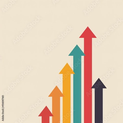 business graph with arrow